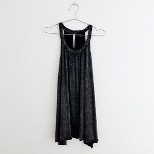 Torrid Long Sleeveless Gray Top With Metallic Shimmer